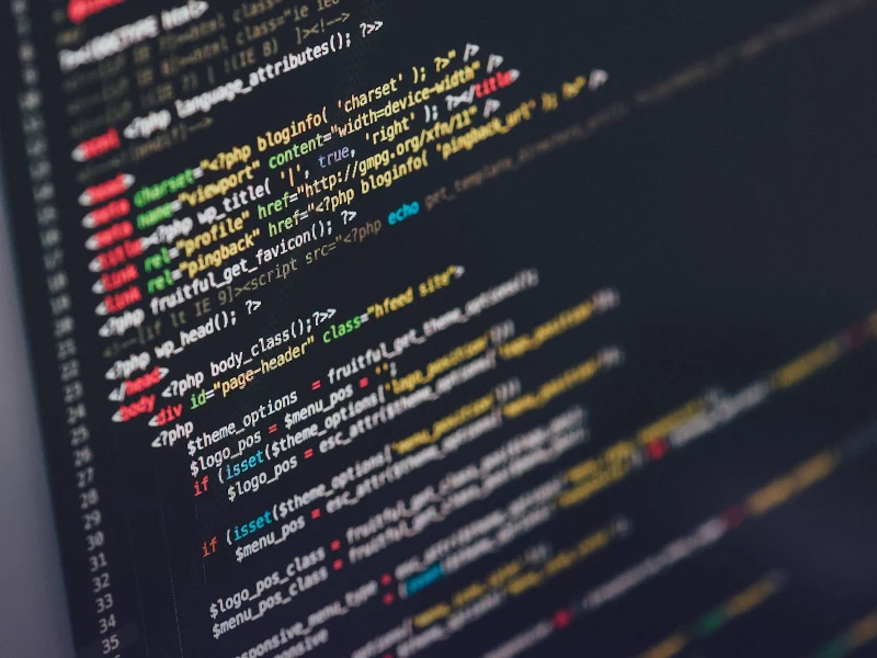 Website code on a screen representing custom and headless e-commerce SEO