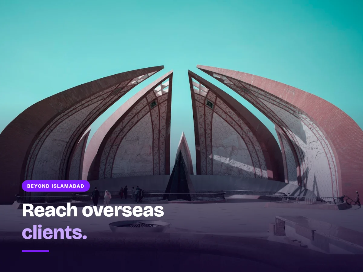 Pakistan Monument in Islamabad, representing SEO for Islamabad businesses reaching overseas Pakistanis and international clients
