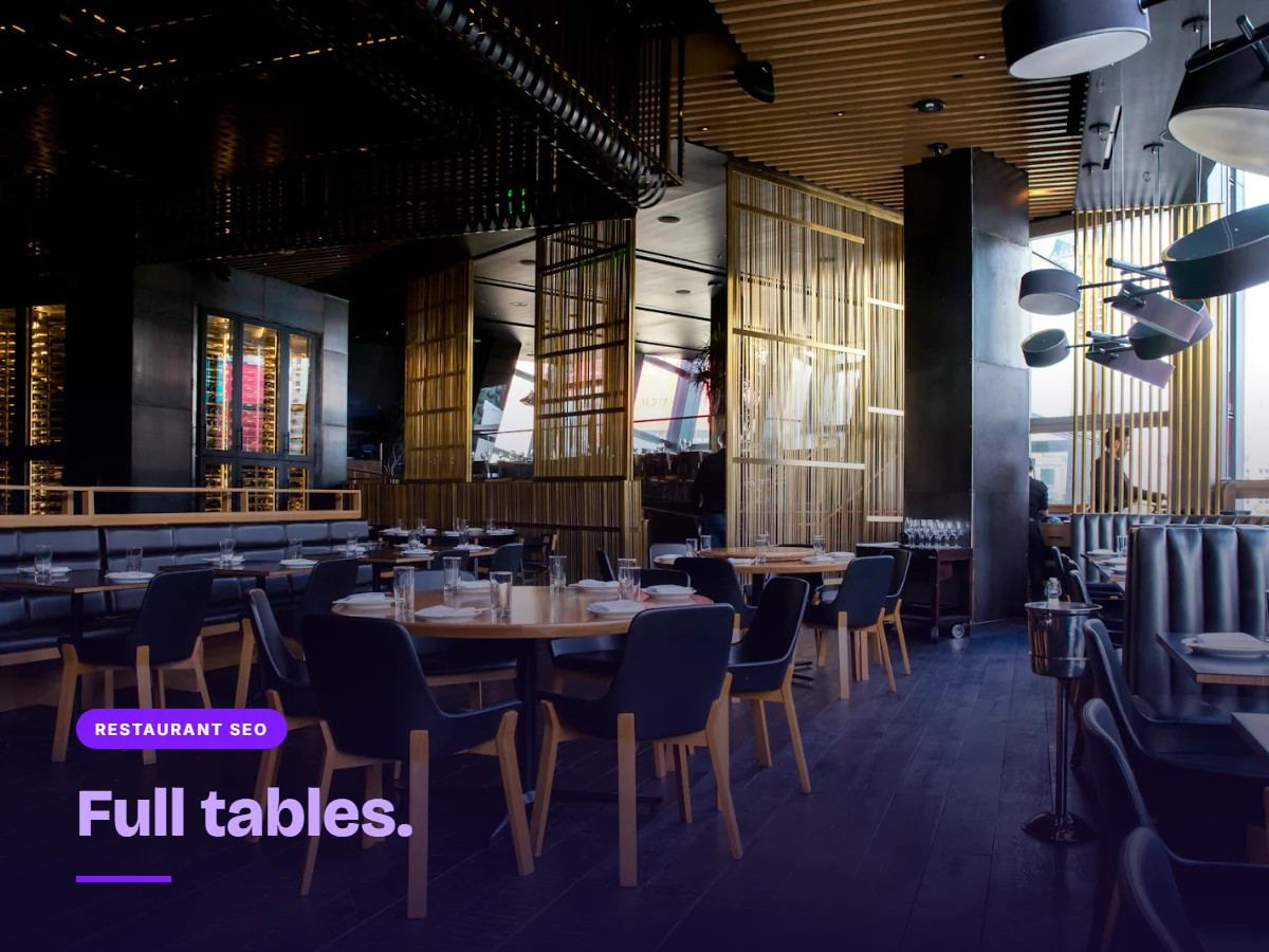 Restaurant interior with set tables representing SEO for restaurants in Pakistan