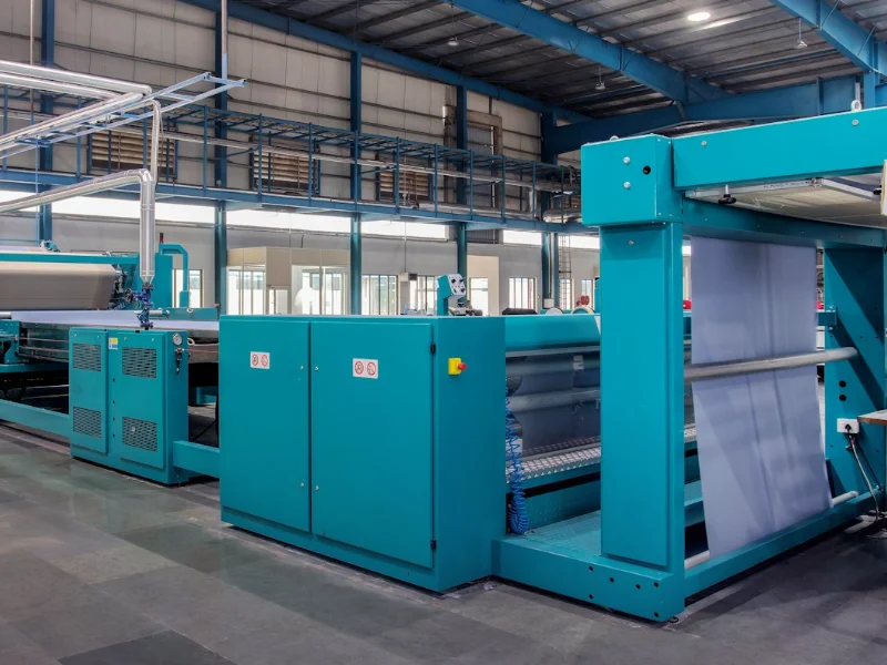 Industrial textile machinery in a Faisalabad factory representing B2B SEO for manufacturers