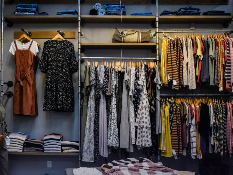 Clothing boutique rails in Lahore representing SEO for retail and fashion brands