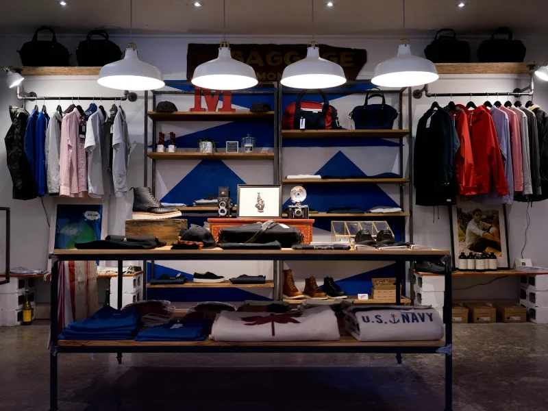 Clothing shop interior representing SEO for retailers and wholesalers in Rawalpindi