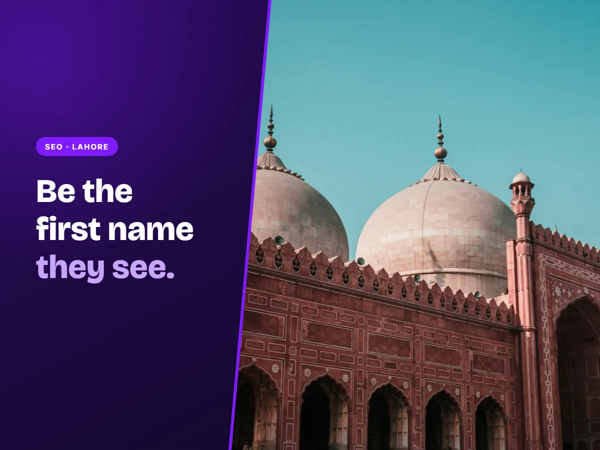 Badshahi Mosque in Lahore, representing SEO services for Lahore businesses by OneRanked
